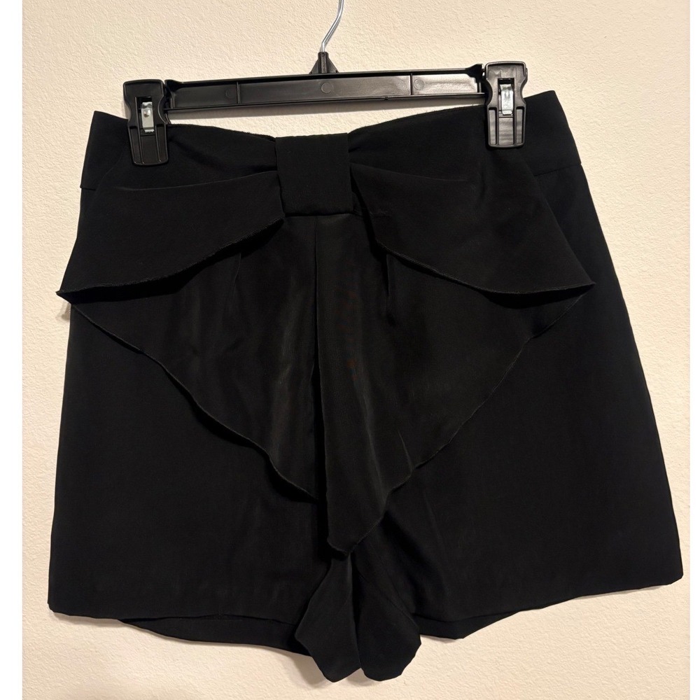 I.N. San Francisco Black High‎ Waisted Bow Front Dress Shorts Size 5